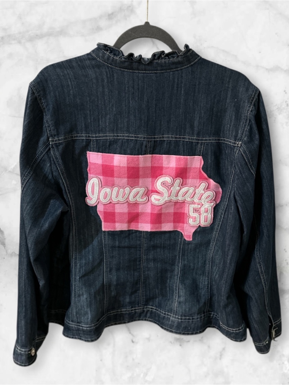 Baccini medium wash denim Iowa State Cyclones Jean Jacket size 18/22w